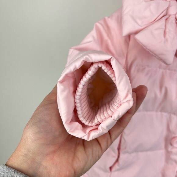 Kate Spade Bow Neck Puffer Jacket Satin Slipper 12 Months - Picture 3 of 9